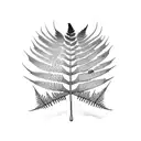 Fern Tree tattoo design idea