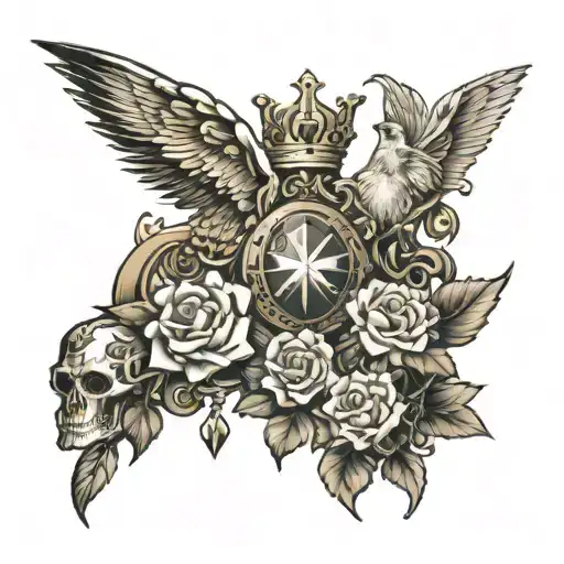 queen,bishop,pawn chest design tattoo design idea