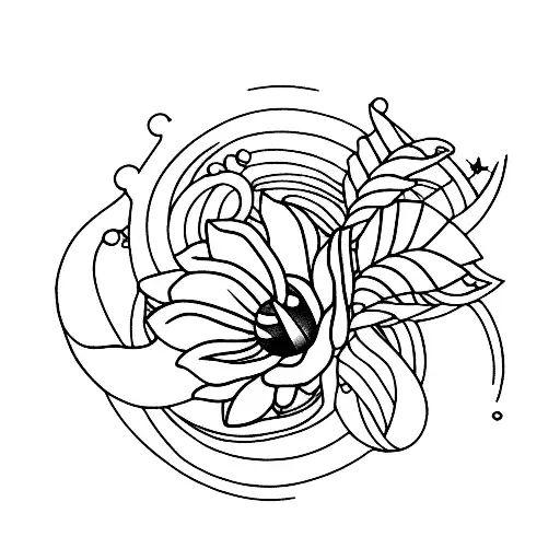 Pokémon flowers ocean tattoo design idea