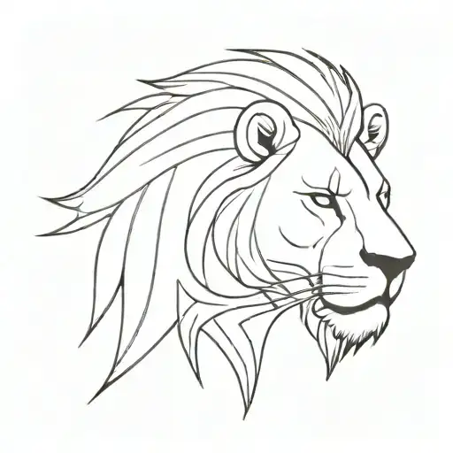 lion with warrior helmet surrounded tattoo design idea