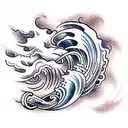 Ocean Wave tattoo design idea