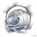 Ocean Wave tattoo design idea