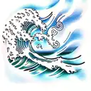 Ocean Wave tattoo design idea