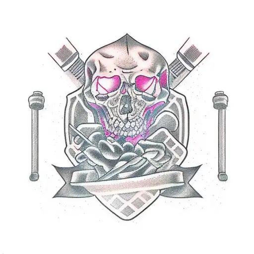 a tattoo on an arm, the tatttoo is a gamer boy, lifting weights, near a computer, the tatttoo is also with a border coll tattoo design idea