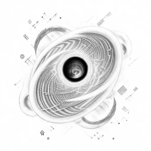 guargantua black hole tattoo interstellar movie tattoo design idea