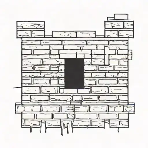 brick wall with death tattoo design idea