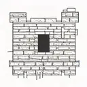 brick wall with death tattoo design idea