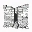 brick wall with death tattoo design idea