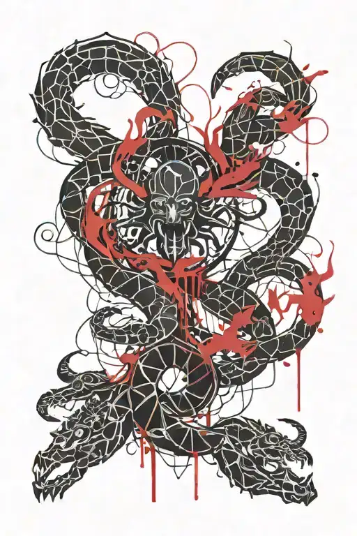 combination of zodiac signs leo, scorpio anf libra tattoo design idea