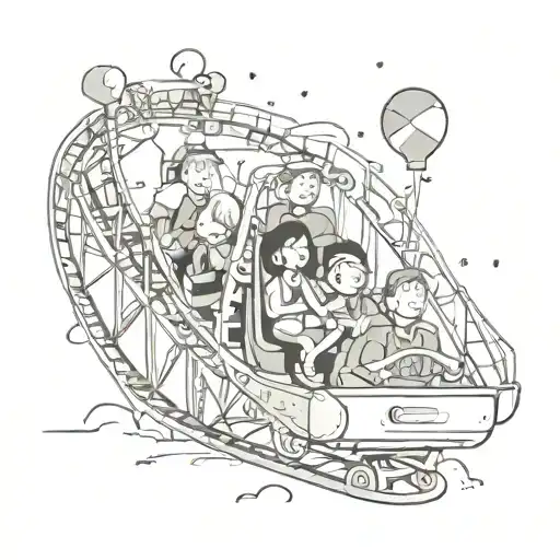 roller coaster of love tattoo design idea