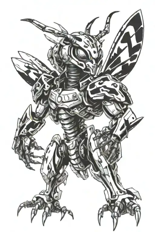 Hornet on full attack and behind her tattoo design idea