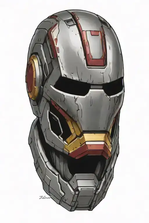 Finnish Ironman suit transforming tattoo design idea