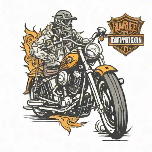 Harley Davidson logo  tattoo design idea
