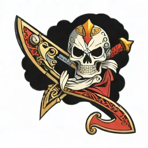 Excalibur with thongs tattoo design idea