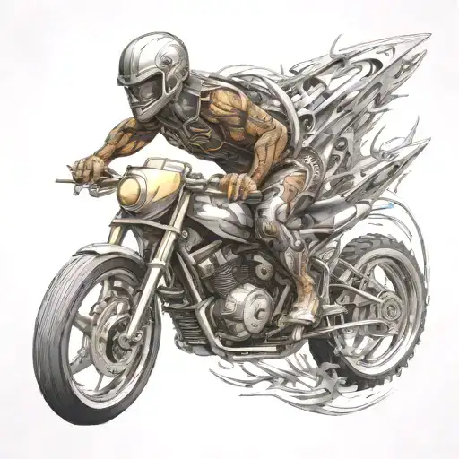 Silverbrass surfer hunting season tattoo design idea