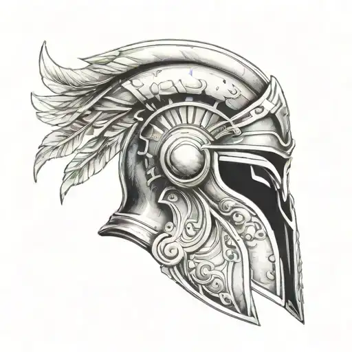 Spartan helmet design for motorcycle helmet  tattoo design idea