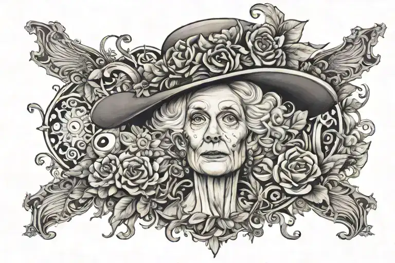 Milistarist Granny tattoo design idea