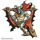 Excalibur with thongs tattoo design idea