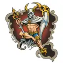 Excalibur with thongs tattoo design idea