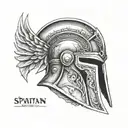 Spartan helmet design for motorcycle helmet  tattoo design idea