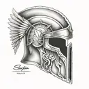 Spartan helmet design for motorcycle helmet  tattoo design idea