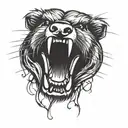 beaver having a roidrage tattoo design idea