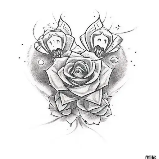 GENERATE A tattoo on the back of a girl, with a creeper flowe. Use a minamlist style with strokes and expulsion of color tattoo design idea