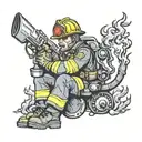 firefighter tattoo design idea