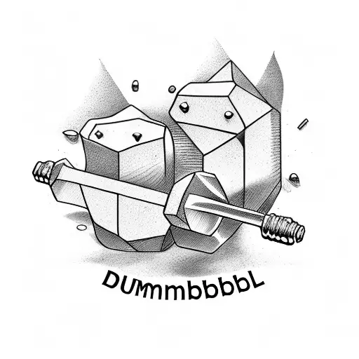 dumbbell  tattoo design idea