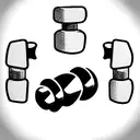 dumbbell tattoo design idea