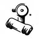 dumbbell tattoo design idea