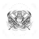 dumbbell  tattoo design idea