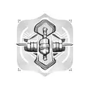 dumbbell tattoo design idea