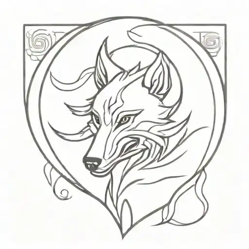 fenrir wolf tattoo design idea