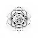 Mandalas anda roses tattoo design idea