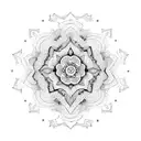 Mandalas anda roses tattoo design idea