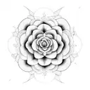 Mandalas anda roses tattoo design idea