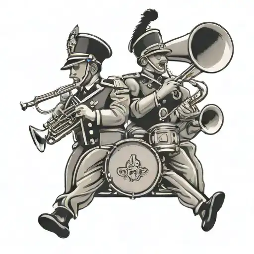 marching band tattoo design idea