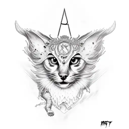  bad kid with tattoos holding a dog tattoo design idea