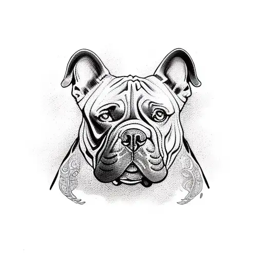 gangster kid with tattoos with an american bully tattoo design idea