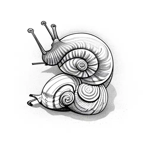 snail with a heart tattoo design idea