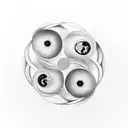 yin yang with monkey tattoo design idea