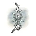 tree of life turns into Viking axe tattoo design idea