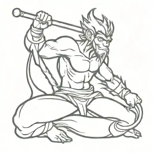 sun wukong flash tattoo tattoo design idea