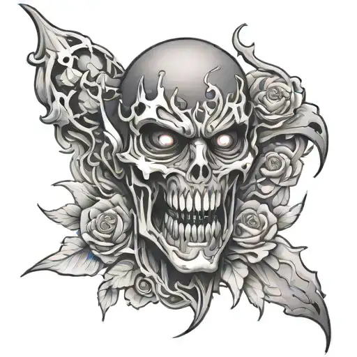 creepy  flash tattoo tattoo design idea