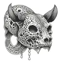 bear skull tattoo design idea