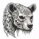 bear skull tattoo design idea