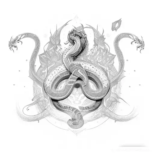 aztez serpent tattoo design idea