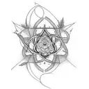 Tattoo Concept:  Central Theme: The journey of self-awareness and growth, marrying the elements of nature, consciousness tattoo design idea