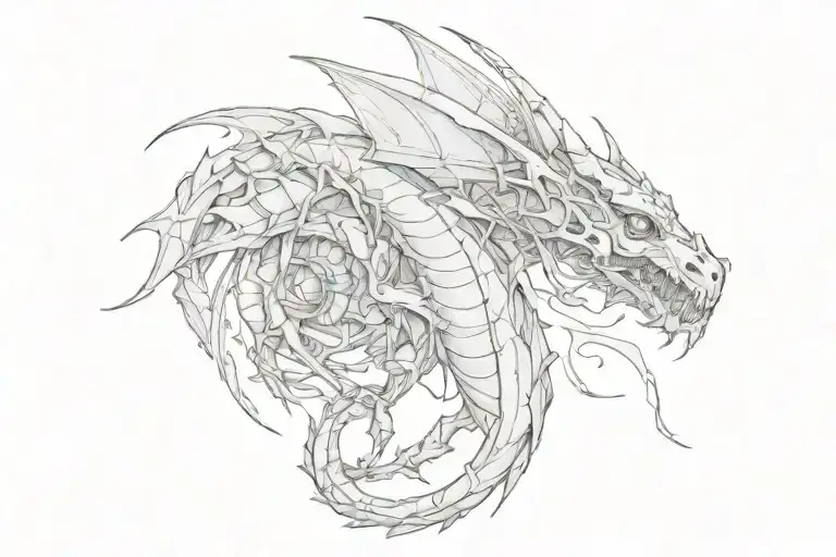 pupa chrysalis into dragon tattoo design idea